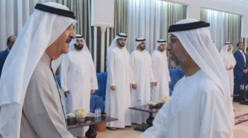 حاكم أم القيوين يستقبل وزير الطاقة وجموع المهنئين بشهر رمضان